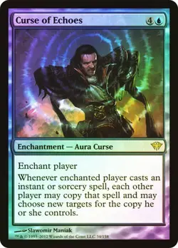Dark Ascension MTG FOIL Curse of Echoes Magic - Image 1