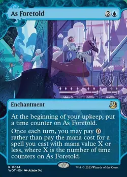 MTG As Foretold - Foil, Wilds of Eldraine: Enchanting Tales, Lightly Played, Eng - Image 1