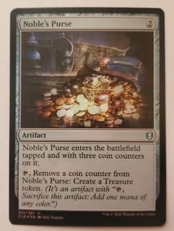 1x Noble's Purse FOIL CLB Battle for Baldur's Gate MTG NM - Image 1