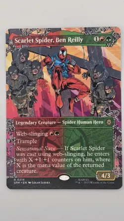 Scarlet Spider, Ben Reilly (Borderless) - Marvel's Spider-Man (SPM) MTG - Image 1