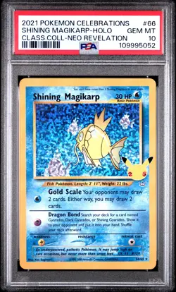 PSA 10 Shining Magikarp Holo 66/64 - 🌊Pokemon TCG Classic Collection🖤 - GEM MT - Image 1