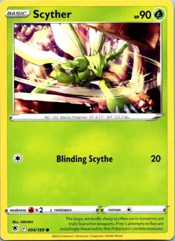 Scyther 004/189 Astral Radiance Pokemon TCG Common NM - Image 1