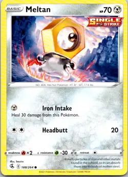 Meltan 188/264 Fusion Strike Pokemon TCG Common NM - Image 1