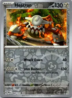 Heatran 068/131 Prismatic Evolutions Pokemon TCG Reverse Holo UC NM - Image 1