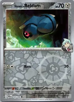 Steven's Beldum 143/182 Destined Rivals Pokemon TCG Reverse Holo C NM - Image 1