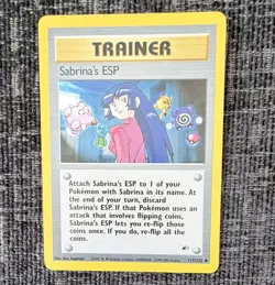 Pokemon TCG Sabrina's ESP Gym Heroes Uncommon Trainer 117/132 2000 Excellent - Image 1