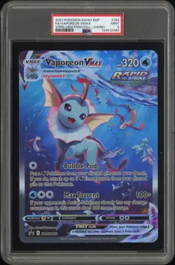 PSA 9 - Vaporeon VMAX SWSH182 JUMBO Premium Collection Box Promo - Pokemon - Image 1