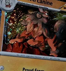 Fart Swirl 🌀 Arcanine 100 Cosmos Holo Bleed Error Rare Promo Pokemon TCG 🌀✨ - Image 1