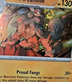 Fart Swirl 🌀 Arcanine 100 Cosmos Holo Bleed Error Rare Promo Pokemon TCG 🌀✨ - Image 2