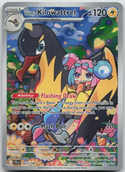 Iono's Kilowattrel 163/159 Illustration Rare Journey Together Pokemon NM/M - Image 1