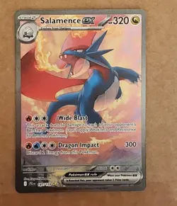 Pokemon TCG Salamence ex 187/159 Sv09 Journey Together Hyper Rare Full Art Holo - Image 1