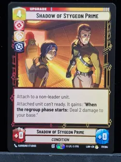 Star Wars Unlimited Shadow Of Stygeon Prime LAW 77/264 RARE Card - Lawless Time - Image 1