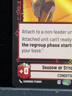 Star Wars Unlimited Shadow Of Stygeon Prime LAW 77/264 RARE Card - Lawless Time - Image 4