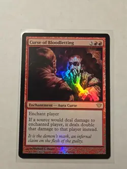 Curse of Bloodletting - Dark Ascension - MP - Rare - Enchantment - Image 1
