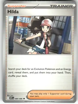 Hilda 084/086 Uncommon White Flare Pokemon Near Mint - Image 1
