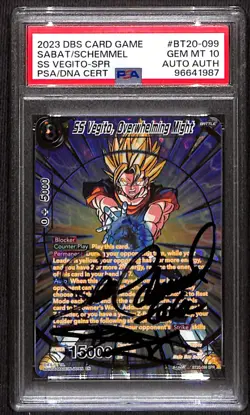 PSA 10 Sabat Schemmel Dragon Ball Super Card Game SS Vegito, Overwhelming Might - Image 1