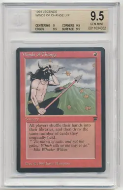 Graded Winds of Change BGS Beckett 9.5 GEM MINT Legends English 1994 MTG Magic! - Image 1