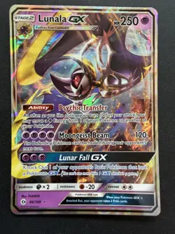 Lunala GX 66/149 NM - Sun & Moon Base Set - Pokemon TCG 2016 - Image 1