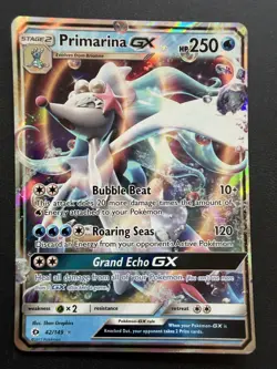 Primarina GX 42/149 NM - Sun & Moon Base Set - Pokemon TCG 2016 - Image 1