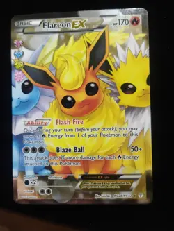 Pokemon Flareon EX Full Art Ultra Rare Holo RC28/RC32 Generations 170 HP - Image 1