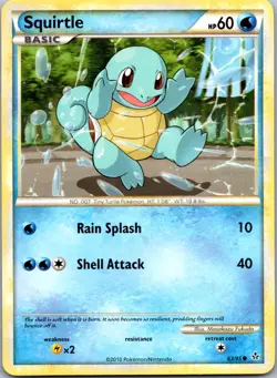 SQUIRTLE 63/95 C HGSS UNLEASHED POKEMON NM - Image 1