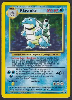 Pokemon Blastoise 2/102 Holo Base Set - Image 1