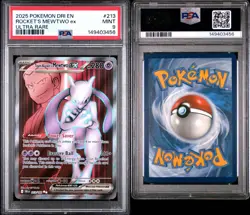 Team Rocket's Mewtwo ex - PSA 9 - Destined Rivals 213/182 - Pokemon - Image 3