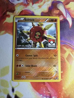 Solrock Holo Pokemon Card 2nd Place 64/146 League Cross - Image 1