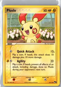 Plusle 13/17 Common POP Series 1 Pokemon Moderately Played - Image 1