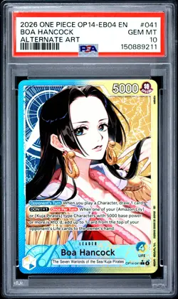 2026 One Piece Op14-Eb04-The Azure Sea's Seven Boa Hancock PSA 10 #041 - Image 1