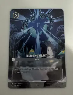 Disney Lorcana Restoring Atlantis Enchanted Card 222/204 Archazia's Island - Image 1
