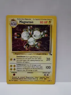 Magneton 11/62 Holo Rare Unlimited Fossil Pokemon Card WOTC NM/LP Vintage TCG - Image 1