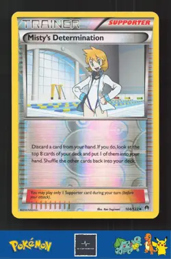 2015 Pokemon XY BREAKpoint 104/122 Misty's Determination Reverse - Image 1