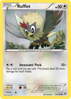 Rufflet 115/135 Common | Plasma Storm | Pokemon Card - Image 1