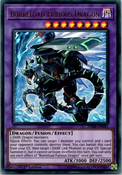 Yugioh Borreload Furious Dragon SDRR-EN042 1st Edition Ultra Rare NM - Image 1