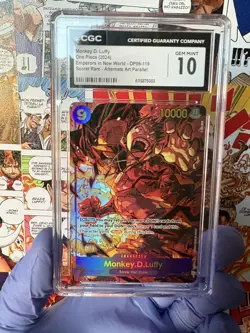 Monkey D. Luffy OP09-119 SEC AA Parallel CGC 10 One Piece ENG - Image 2