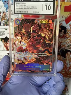 Monkey D. Luffy OP09-119 SEC AA Parallel CGC 10 One Piece ENG - Image 3