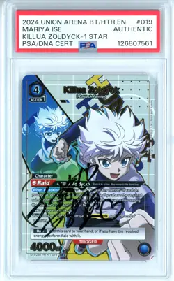 PSA Authentic Signed Mariya Ise Union Arena Killua Zoldyck UE02BT/HTR-1-019 SR - Image 1