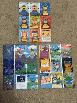 Pokemon PokeDerp Parody/Derpy/FanArt Uncut Sheet Set of 3 Signed By Jwillyguy - Image 1