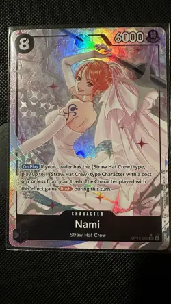 Bandai One Piece Card Game Nami OP15-086 OP-15 Special Foil Alt Art EN - Image 1