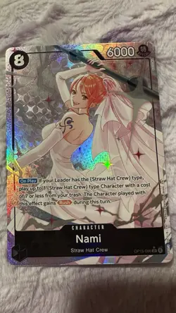 Bandai One Piece Card Game Nami OP15-086 OP-15 Special Foil Alt Art EN - Image 2