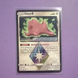 Pokemon Ditto Prism Star 154/214 SM Lost Thunder Holo Rare 2018 Card - Image 1