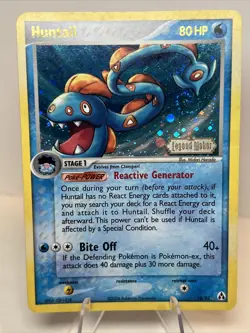 DAMAGED Huntail 18/92 Reverse Holo Legend Maker AUTHENTIC Pokemon Card - Image 1