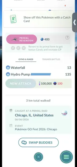 Pokemon Go Shiny Legendary Kyogre ( Chicago Background) ( MAX CP ) - Image 2