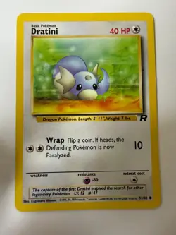 Dratini 53/82 Common Team Rocket Pokemon Unlimited Lightly Played - Image 1