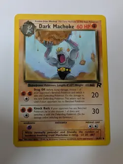 Dark Machoke 40/82 Uncommon Team Rocket Pokemon Unlimited Lightly Played - Image 1