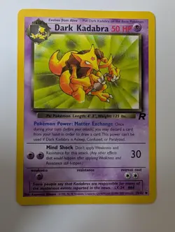 Dark Kadabra 39/82 Uncommon Team Rocket Pokemon Unlimited Lightly Played - Image 1