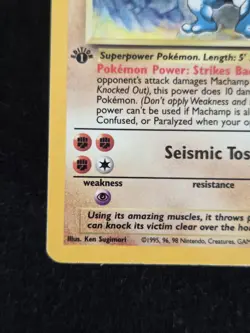 Pokemon TCG Machamp 8/102 Deck Exclusives Holo Rare 100 HP 1999 English Sugimori - Image 2