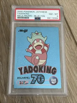 Pokemon Japanese Slowking (Yadowking) Meiji Promo Blue Foil PSA 8 NM/Mint - Image 1