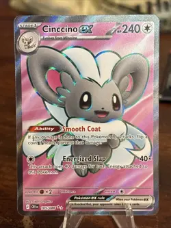 Pokemon TCG Cinccino Ex 105/86 Chaos Rising Full Art Ultra Rare - Image 1